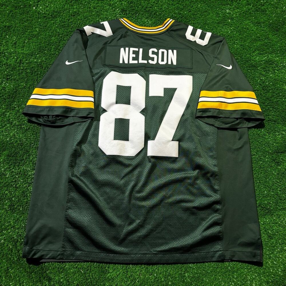 Nike NFL Green Bay Packers Jordy Nelson #87 Stitched Green Home Jersey Men's XXL